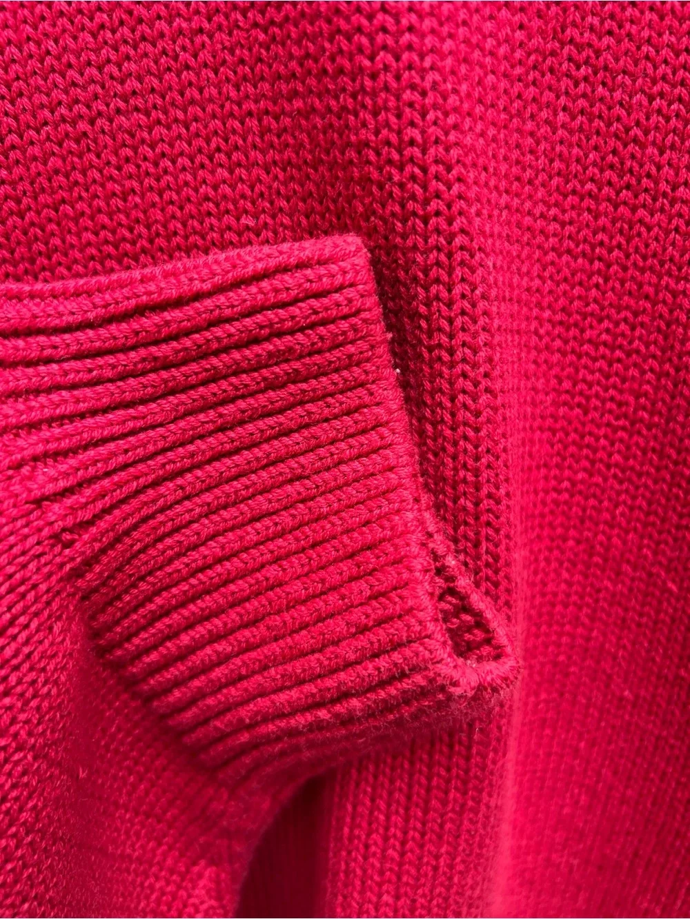 TOMMY HILFIGER Red Cotton Knit Crewneck Classic Sweater Mens Large